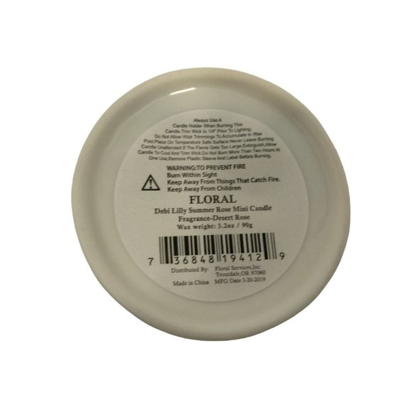 Debi Lily Desert Rose Candle Soy Wax Blend Scented - Picture 4 of 5